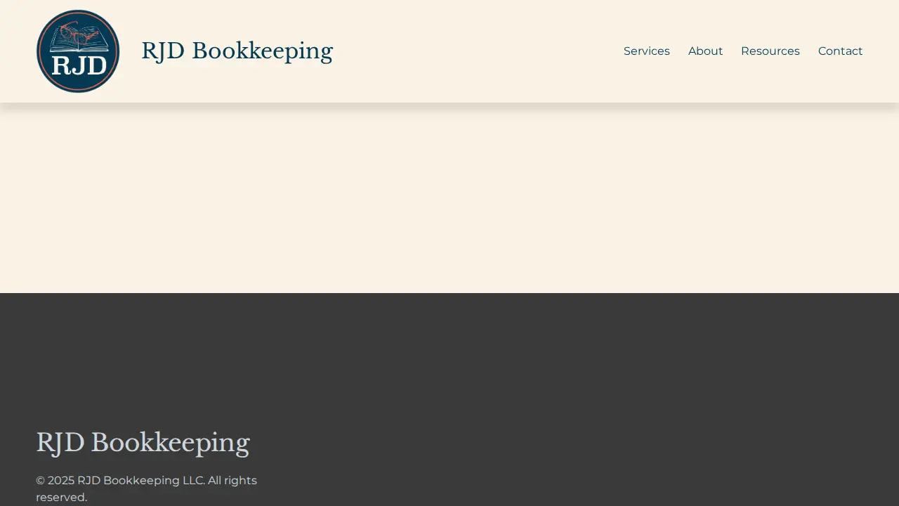 RJD Bookkeeping page