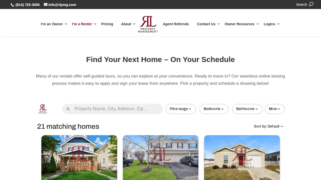 RL Property Management page