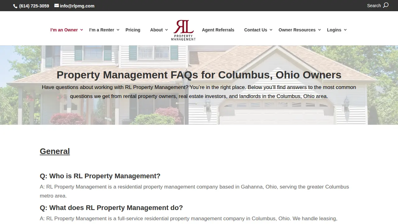 RL Property Management page