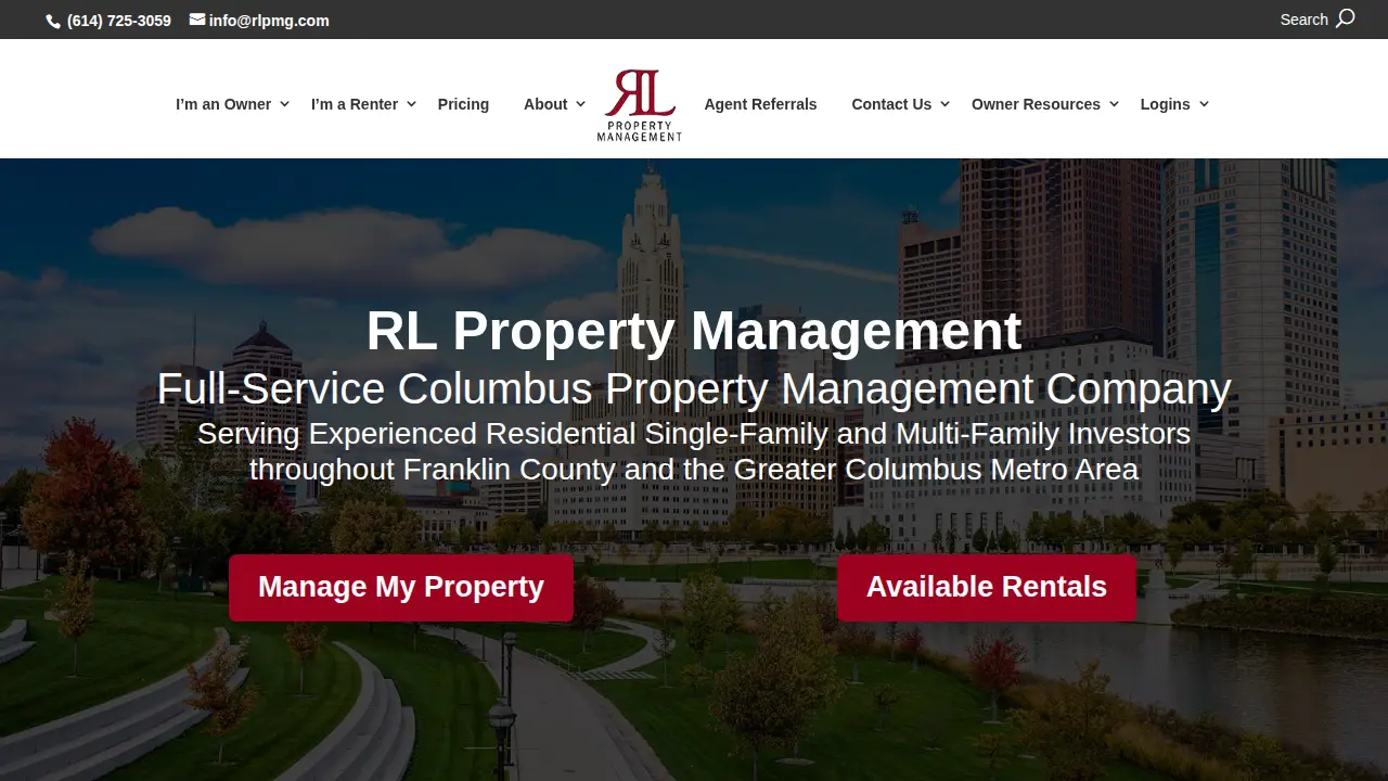 RL Property Management website
