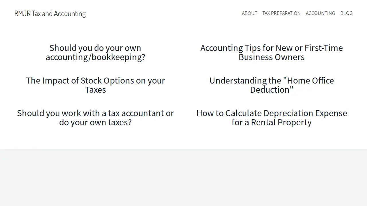 RMJR Tax and Accounting page