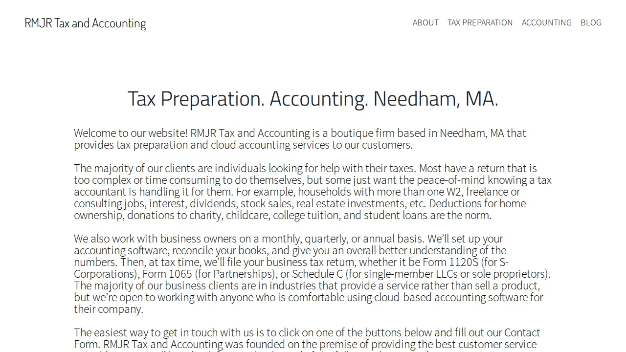 RMJR Tax and Accounting page