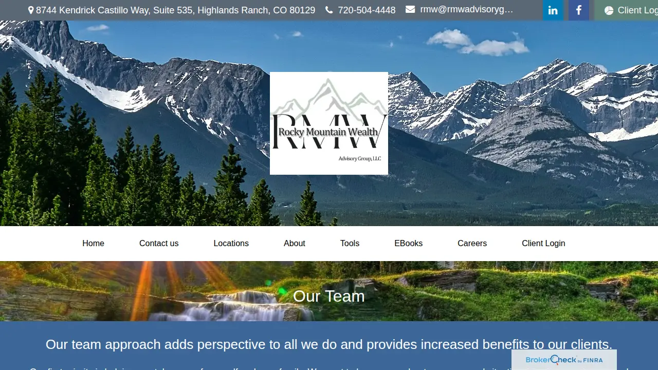 RMW Rocky Mountain Wealth Advisory Group page