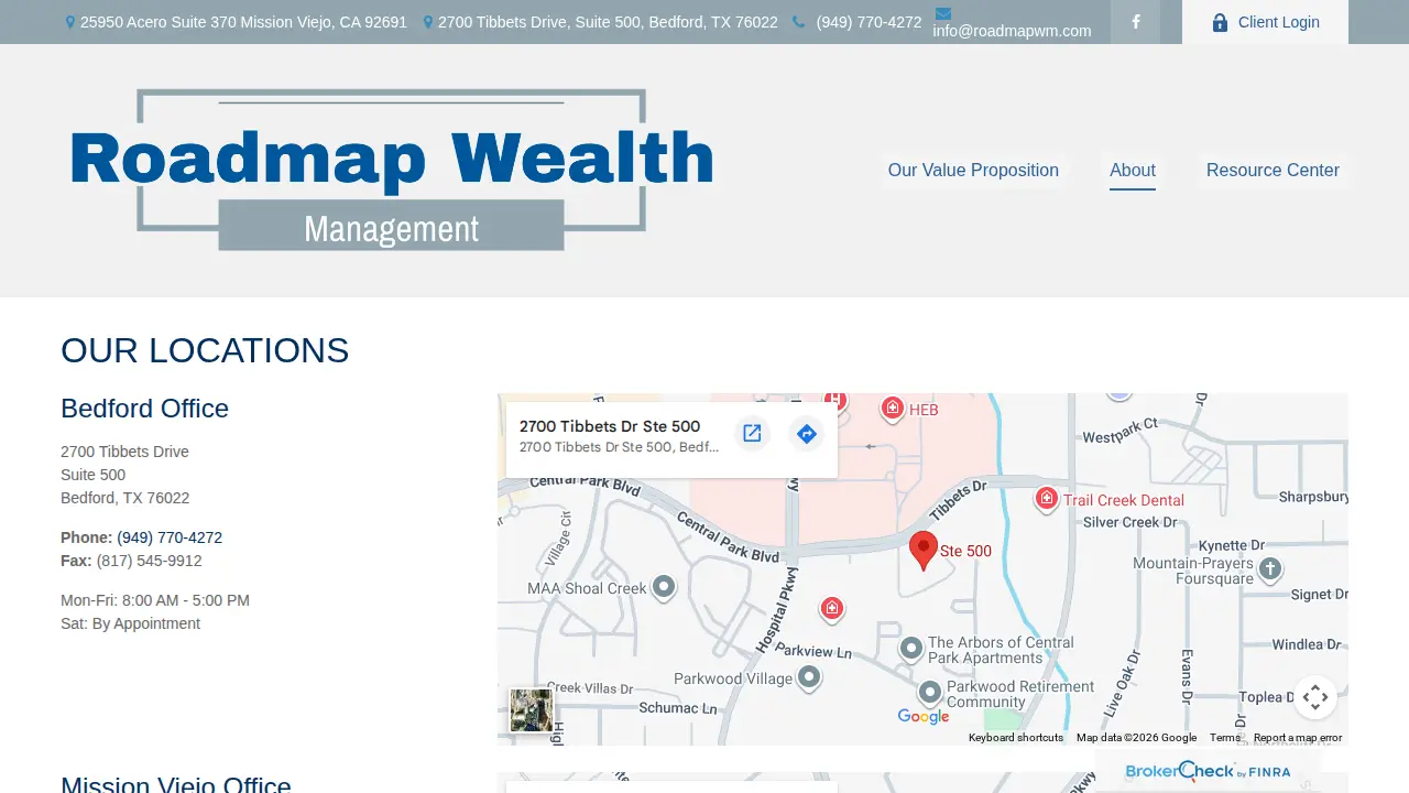 Roadmap Wealth Management LLC page
