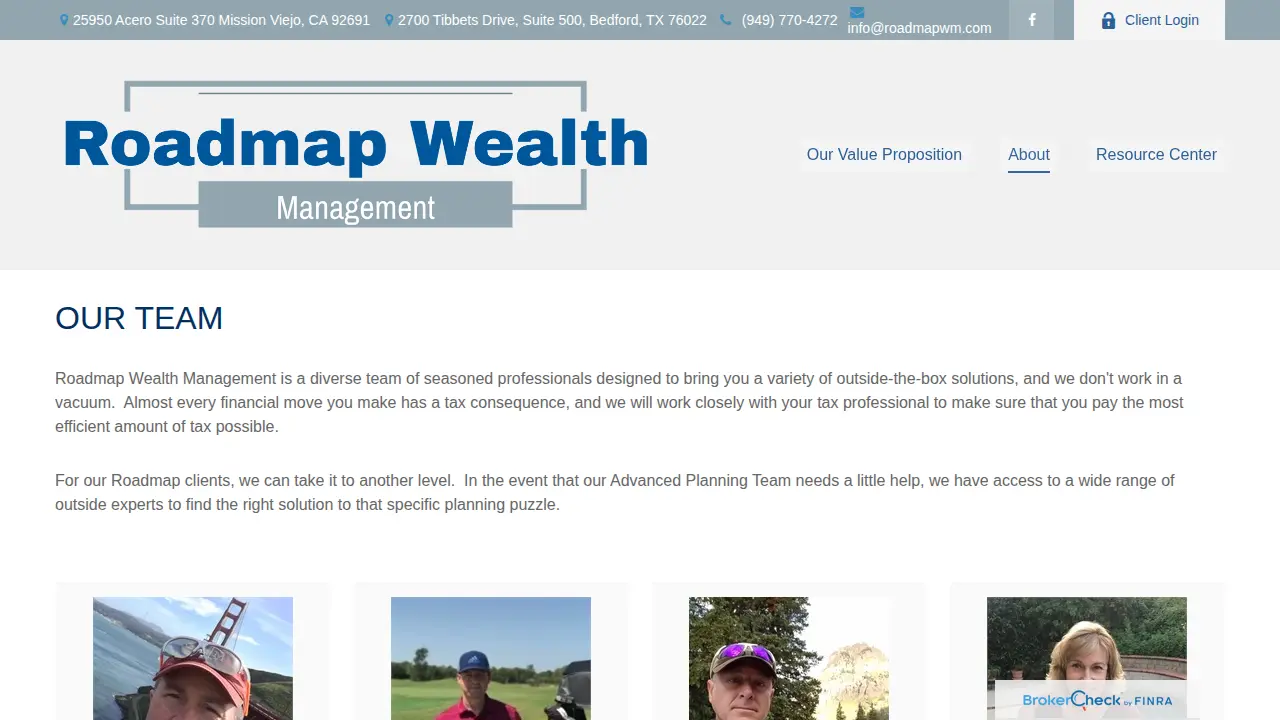 Roadmap Wealth Management LLC page