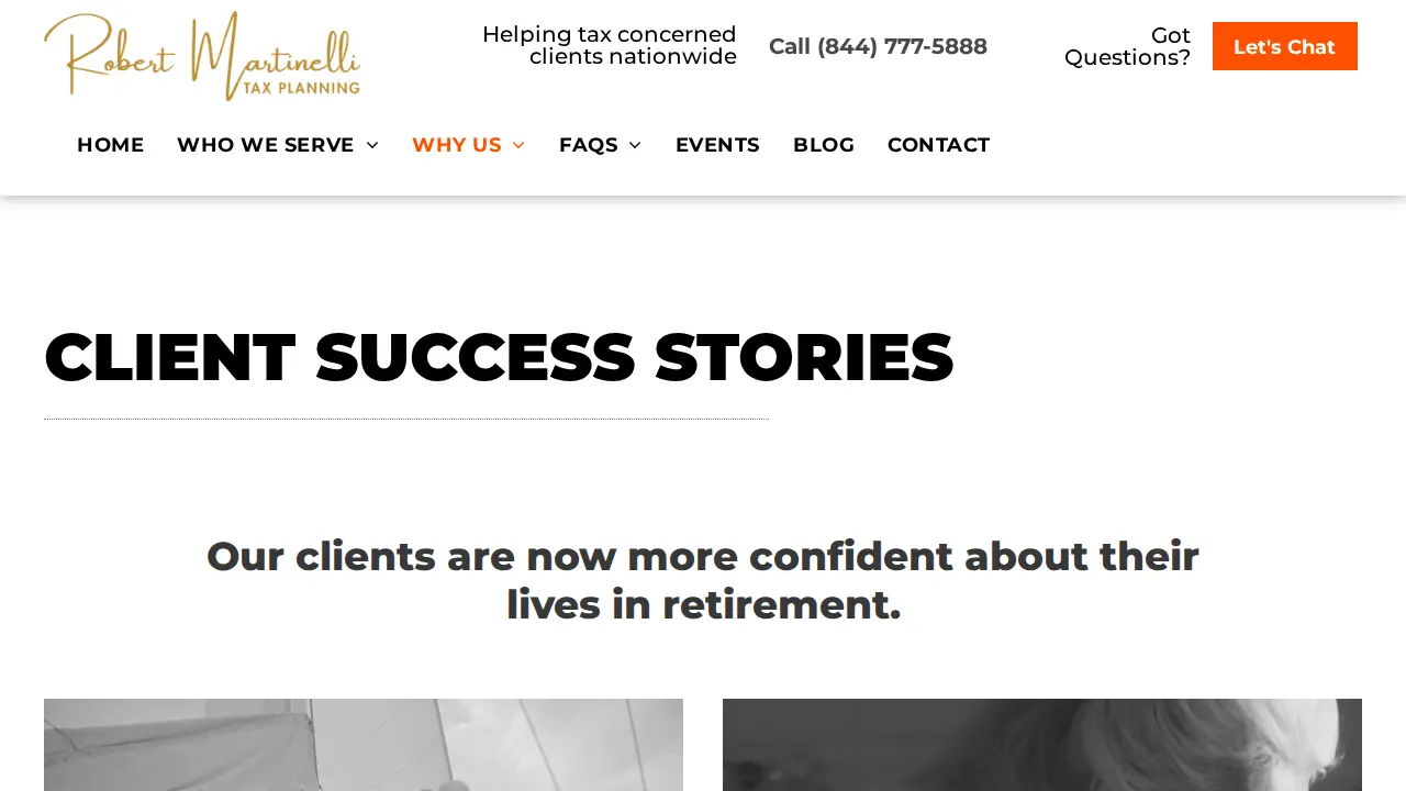Robert Martinelli Tax Planning page