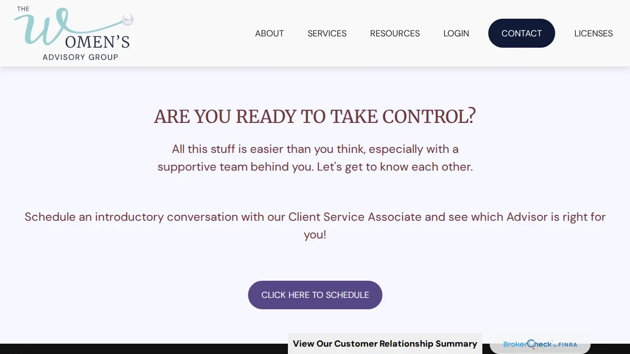 Baystate Financial - The Women's Advisory Group page