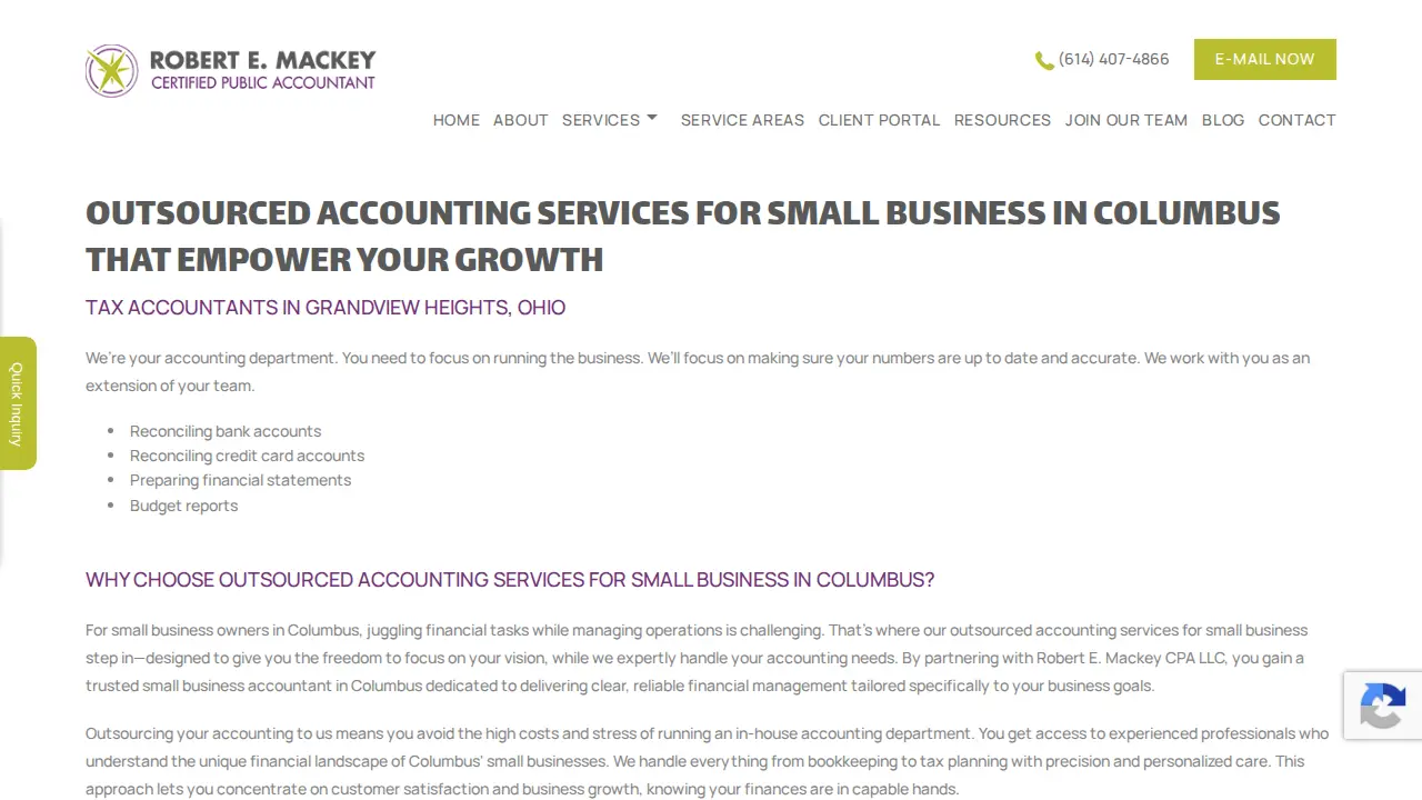Robert E. Mackey, CPA, LLC page