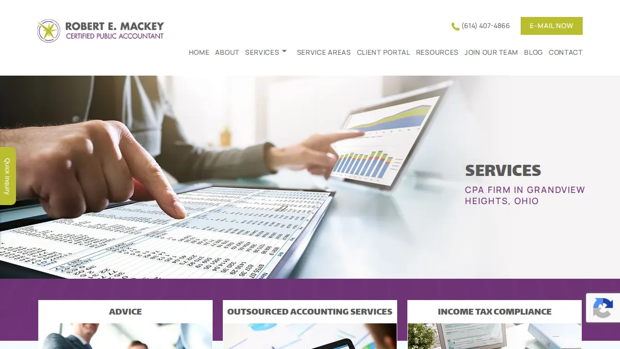 Robert E. Mackey, CPA, LLC page