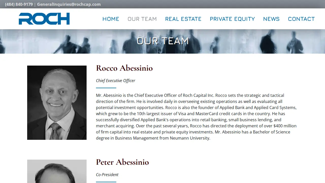 Roch Capital page