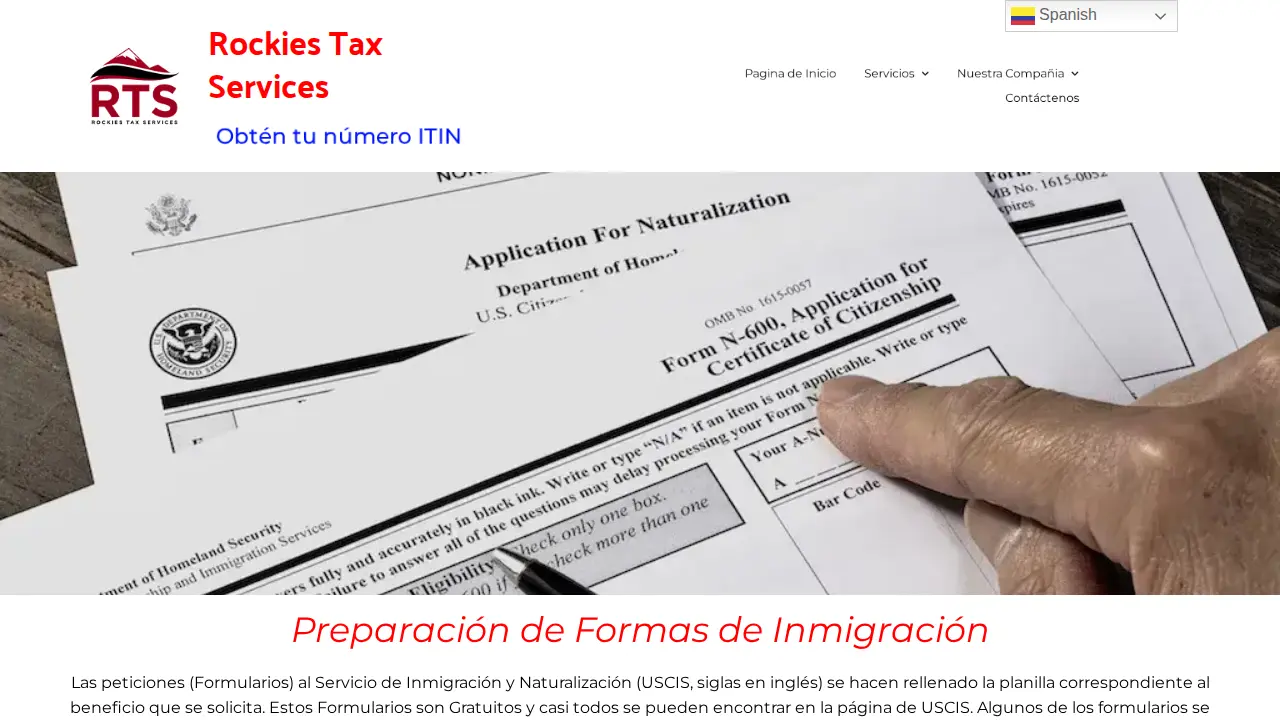 Rockies Tax Services page