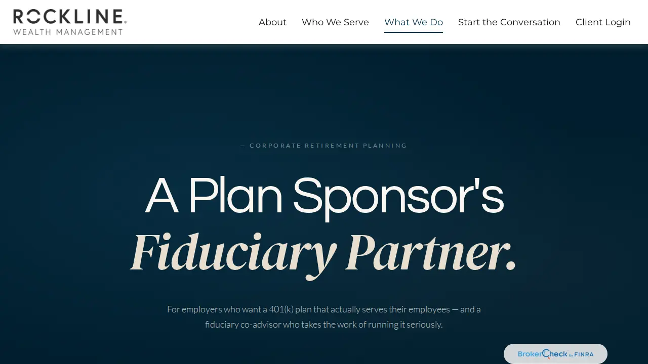 Rockline Wealth Management page