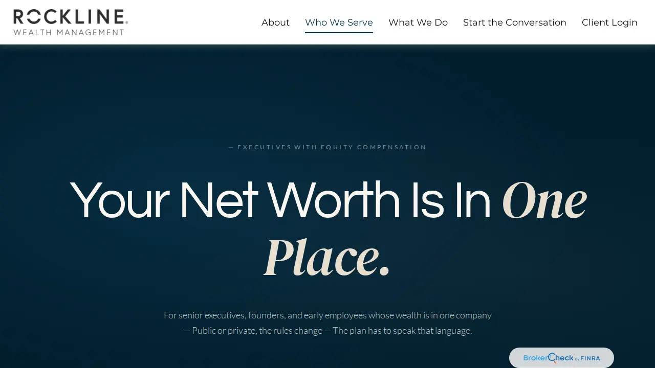 Rockline Wealth Management page
