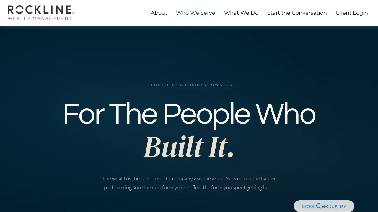 Rockline Wealth Management page