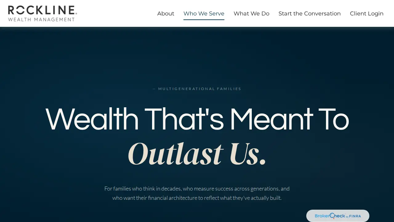 Rockline Wealth Management page