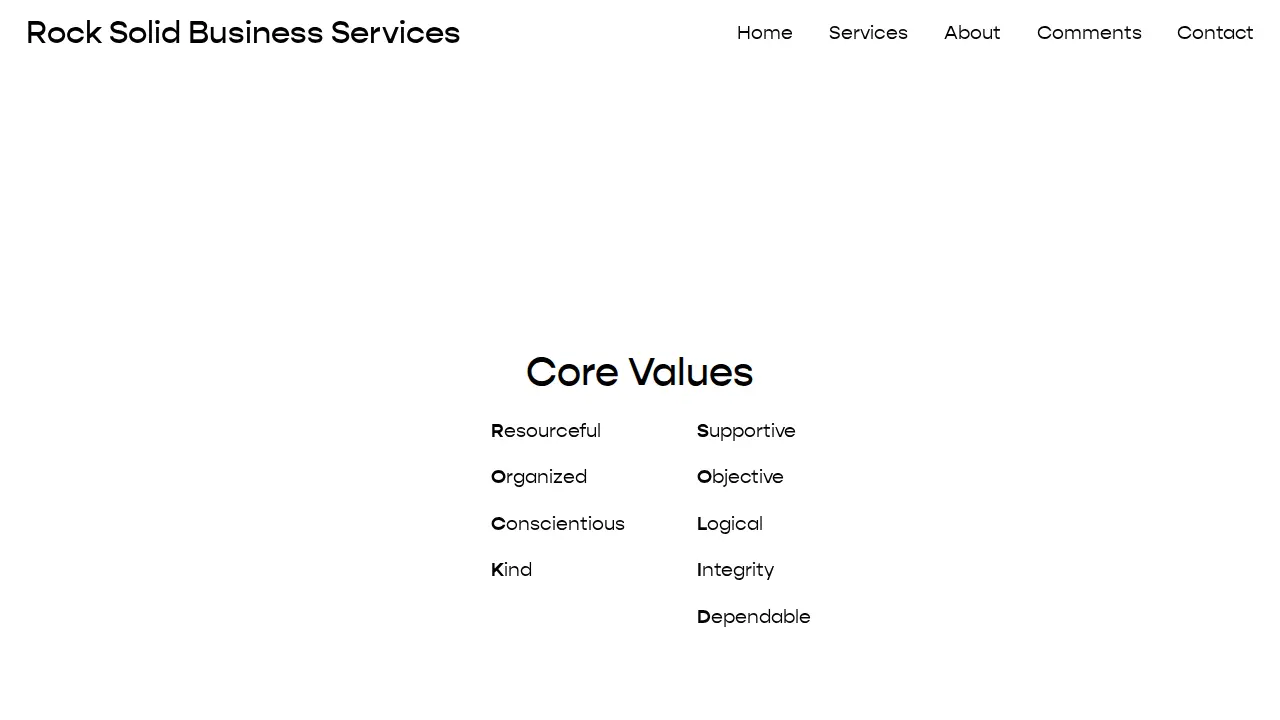 Rock Solid Business Services, LLC page