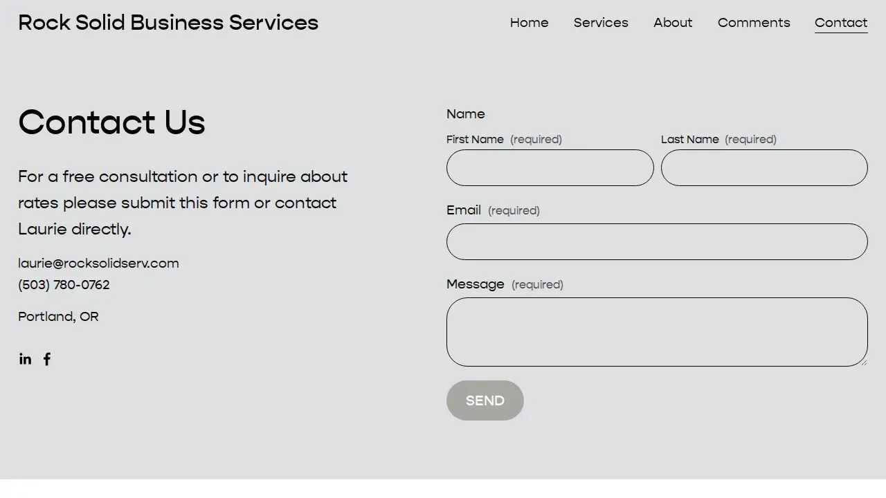 Rock Solid Business Services, LLC page