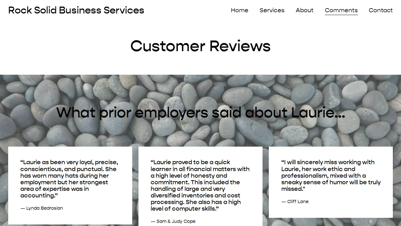 Rock Solid Business Services, LLC page