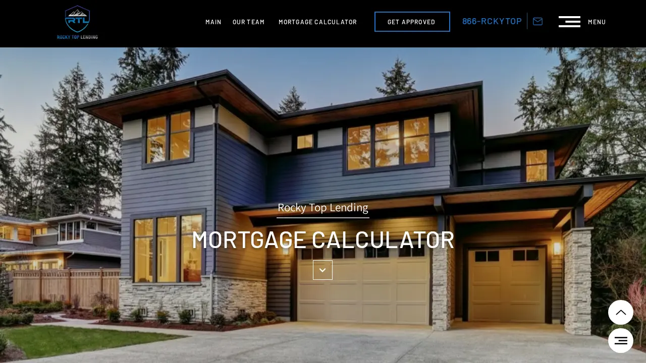 Rocky Top Lending, Mortgage Broker page