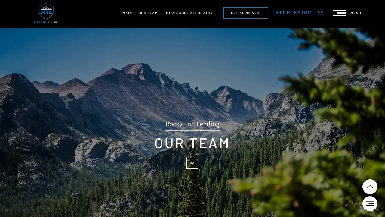 Rocky Top Lending, Mortgage Broker page