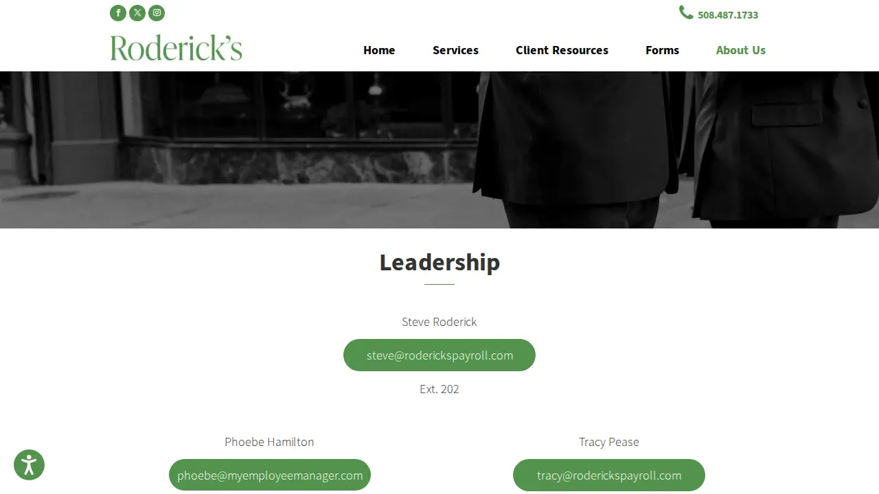 Roderick's Payroll Services page