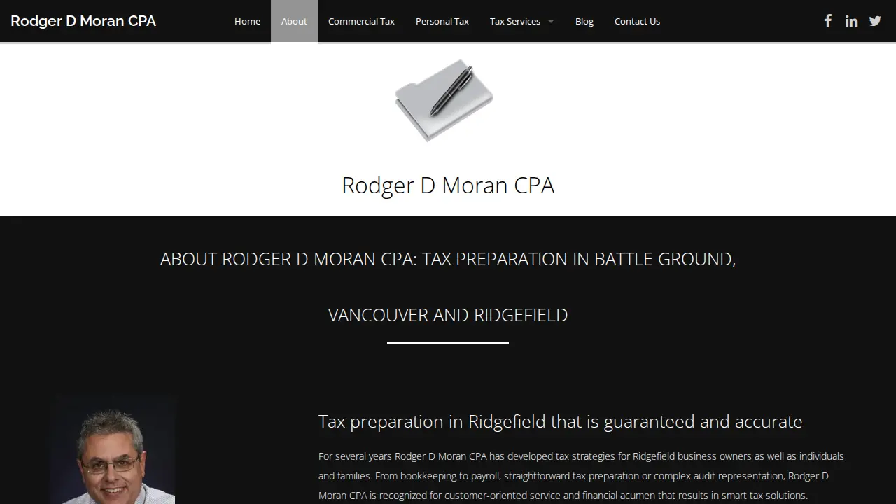 Rodger D Moran CPA page