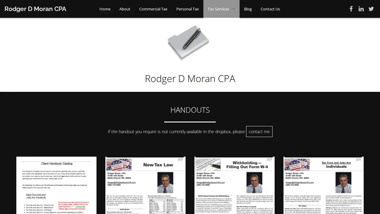 Rodger D Moran CPA page