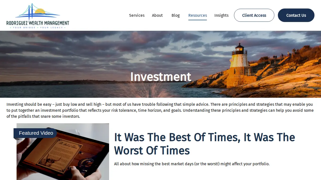 Rodriguez Wealth Management page