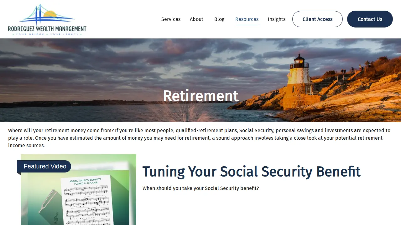 Rodriguez Wealth Management page