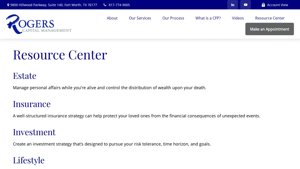 Rogers Capital Management, LLC page