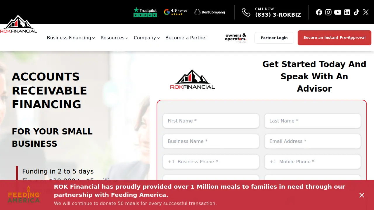 ROK Financial page