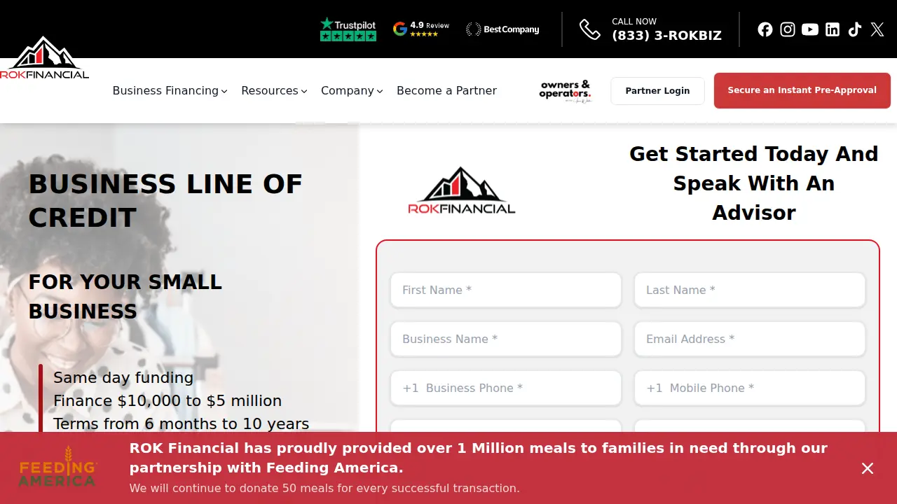 ROK Financial page