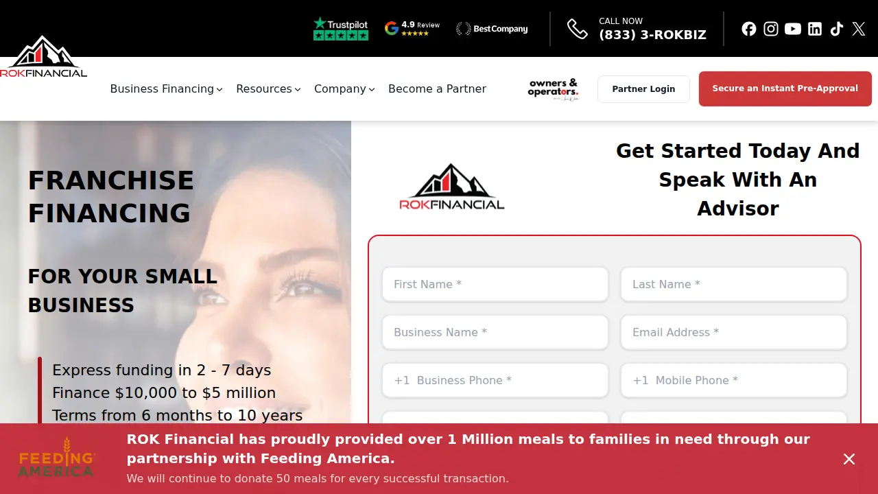 ROK Financial page