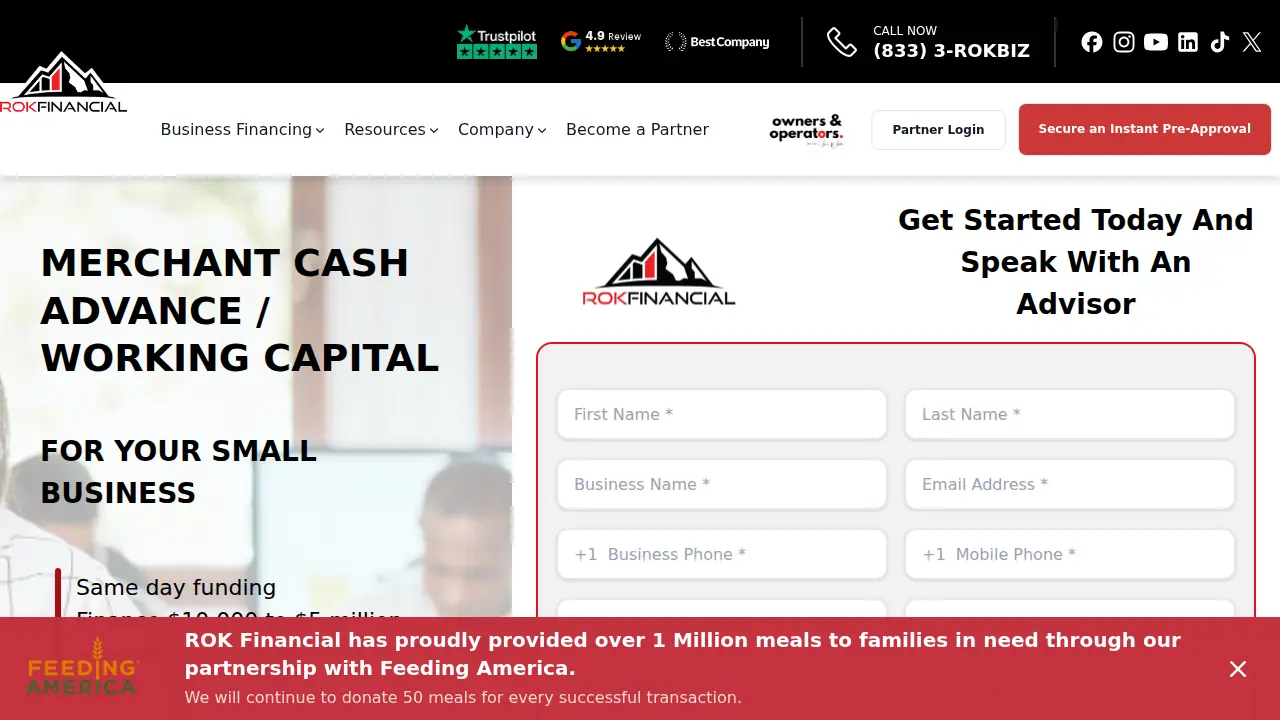 ROK Financial page