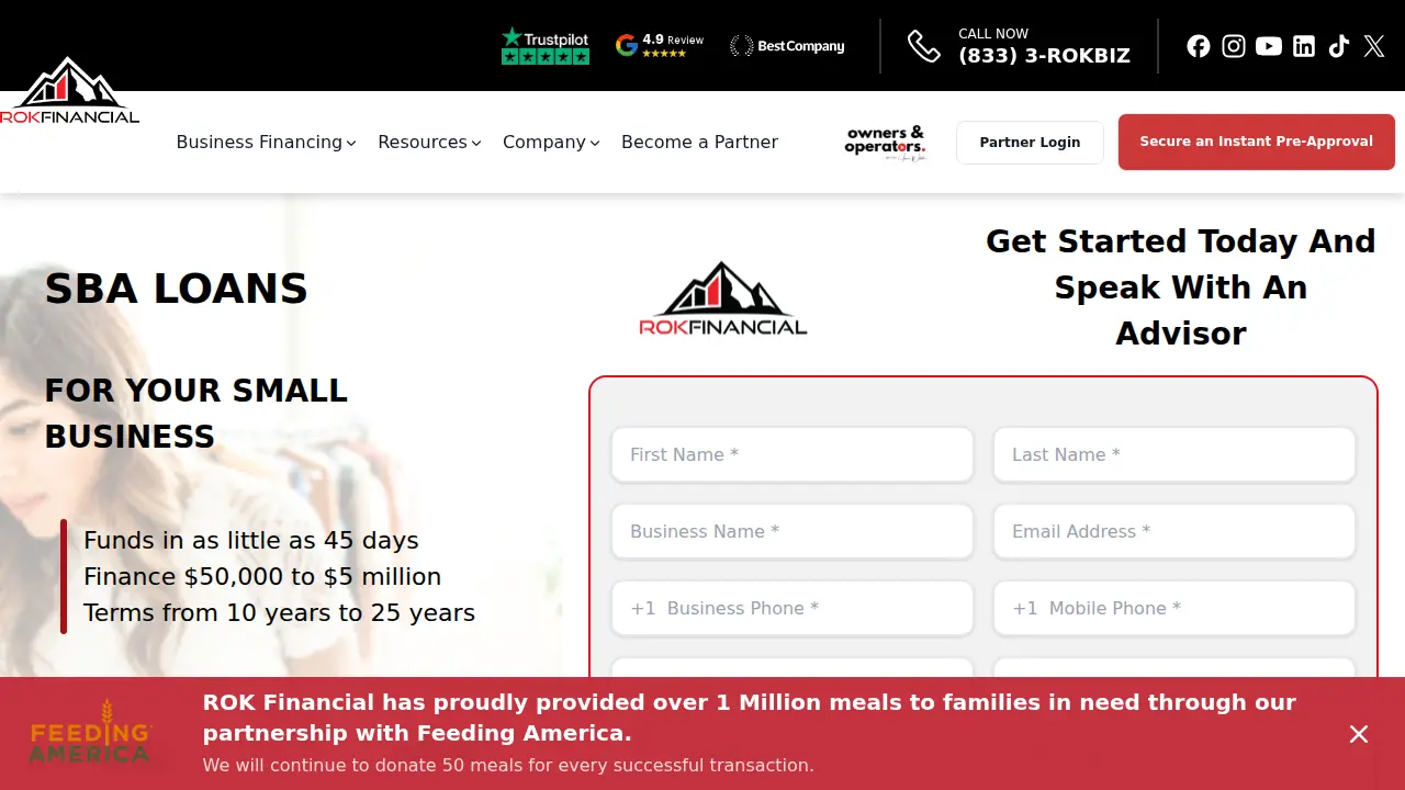 ROK Financial page