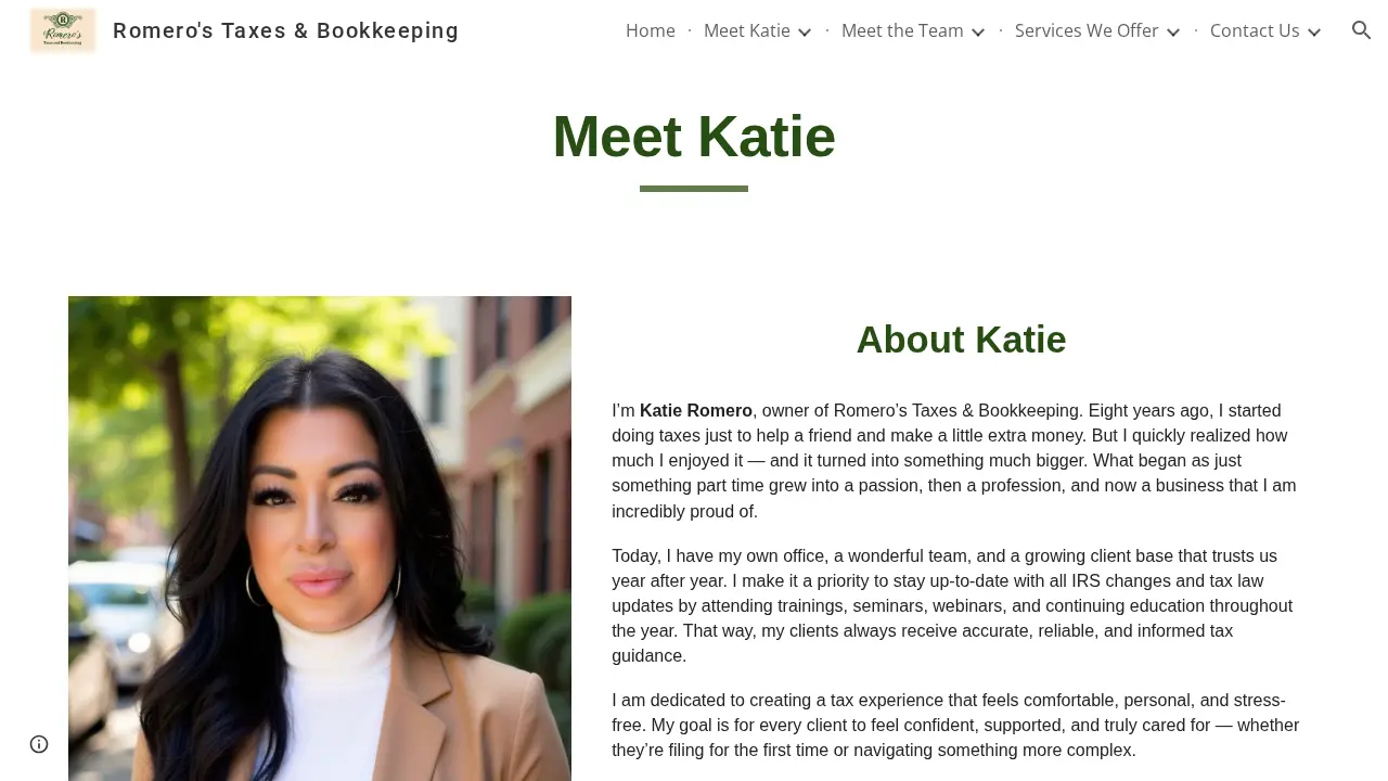 Romero’s Taxes and Bookkeeping LLC page