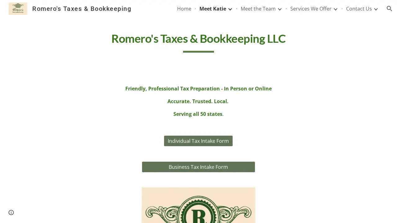 Romero’s Taxes and Bookkeeping LLC page