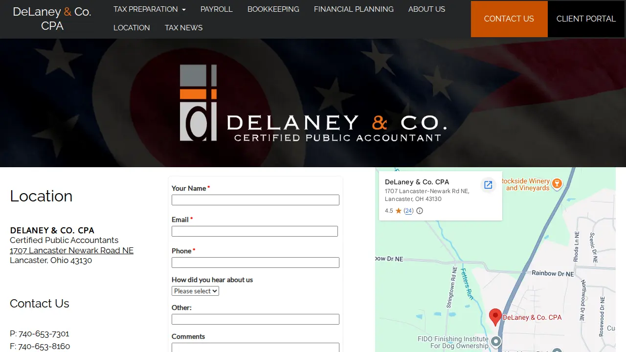 DeLaney & Co. CPA page