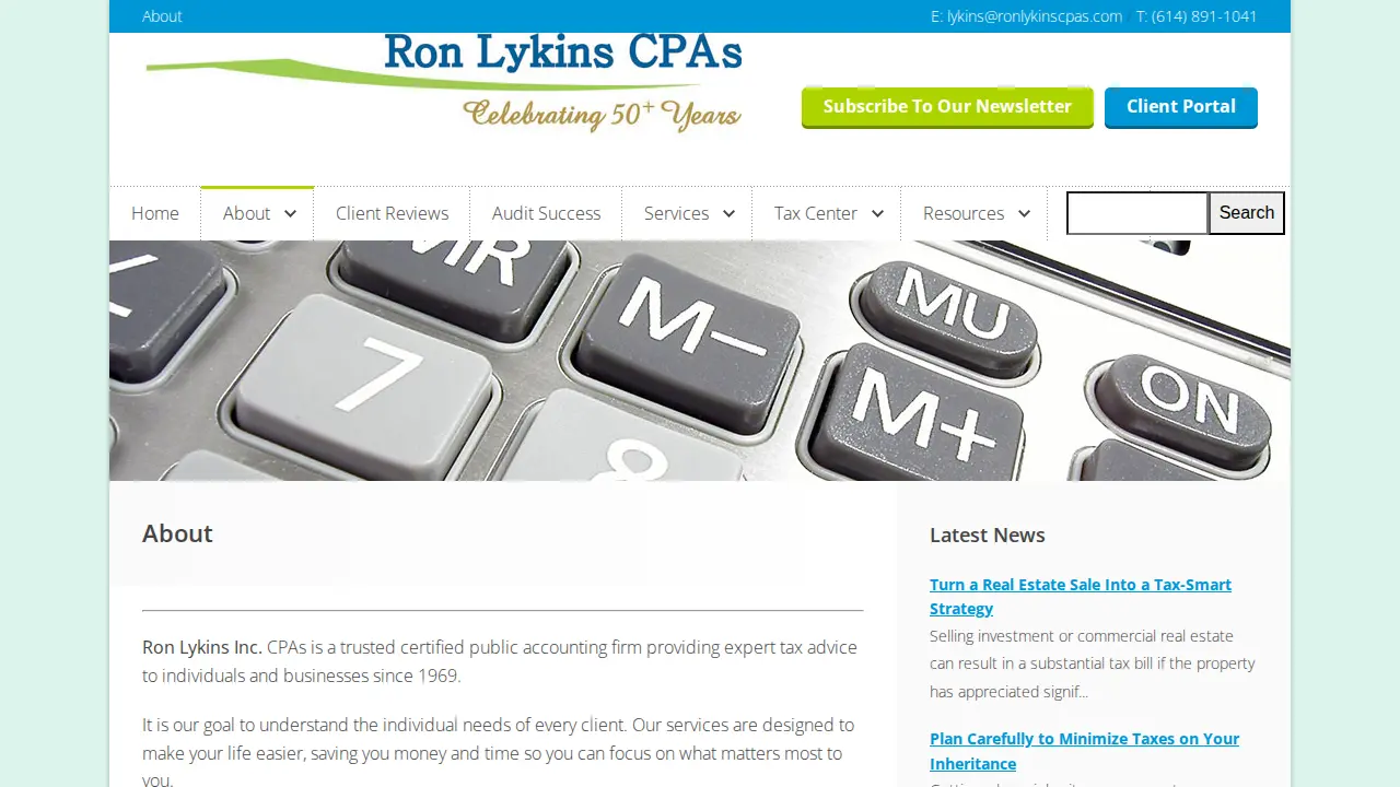 Ron Lykins Inc. CPAs page