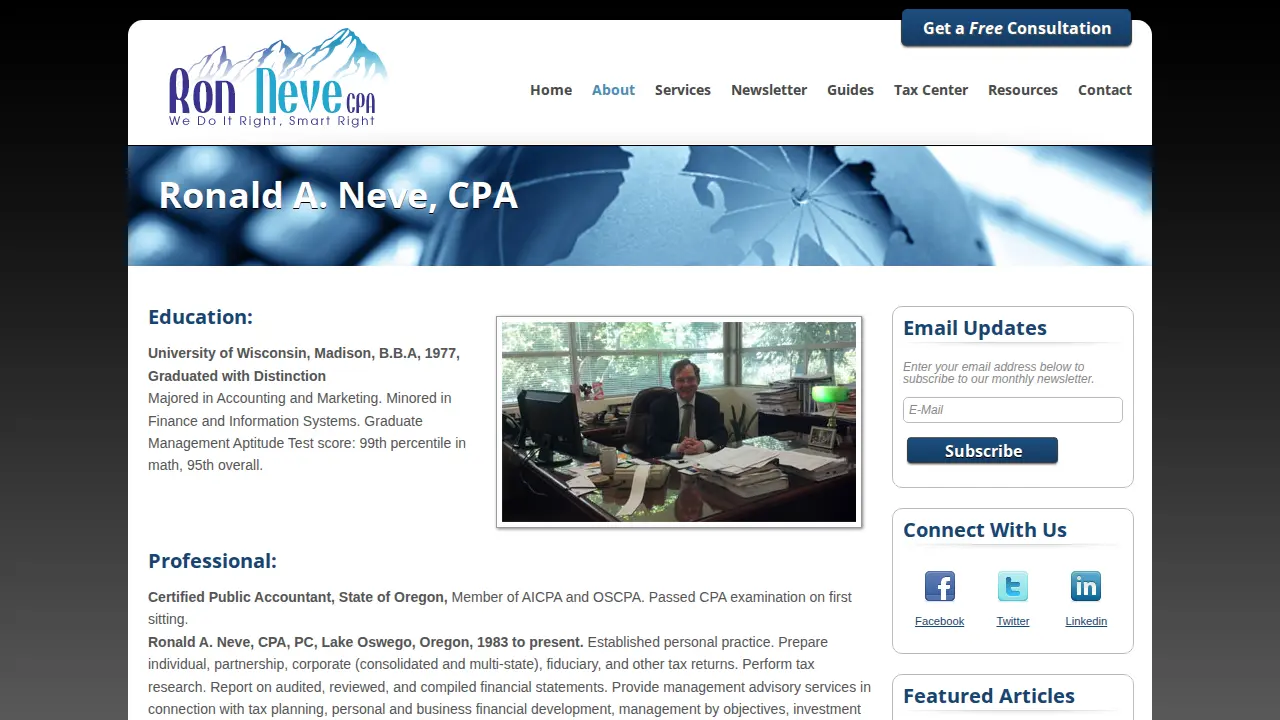 Ronald A. Neve, CPA, PC page