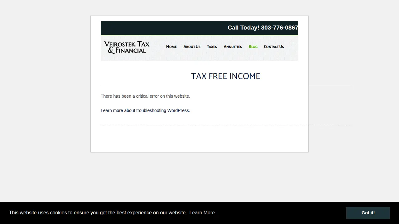 Vejrostek Tax and Financial page
