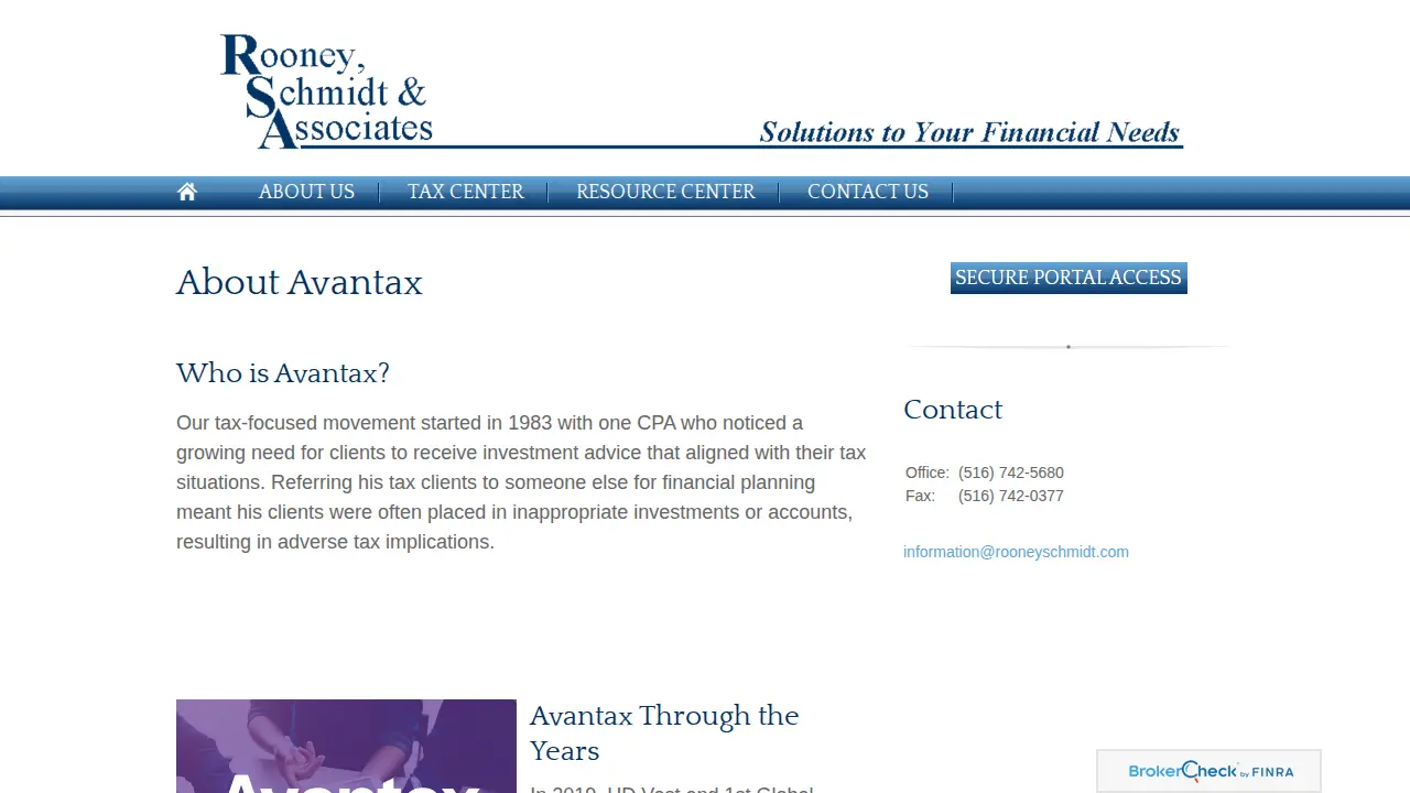 Rooney Schmidt & Associates Inc. page