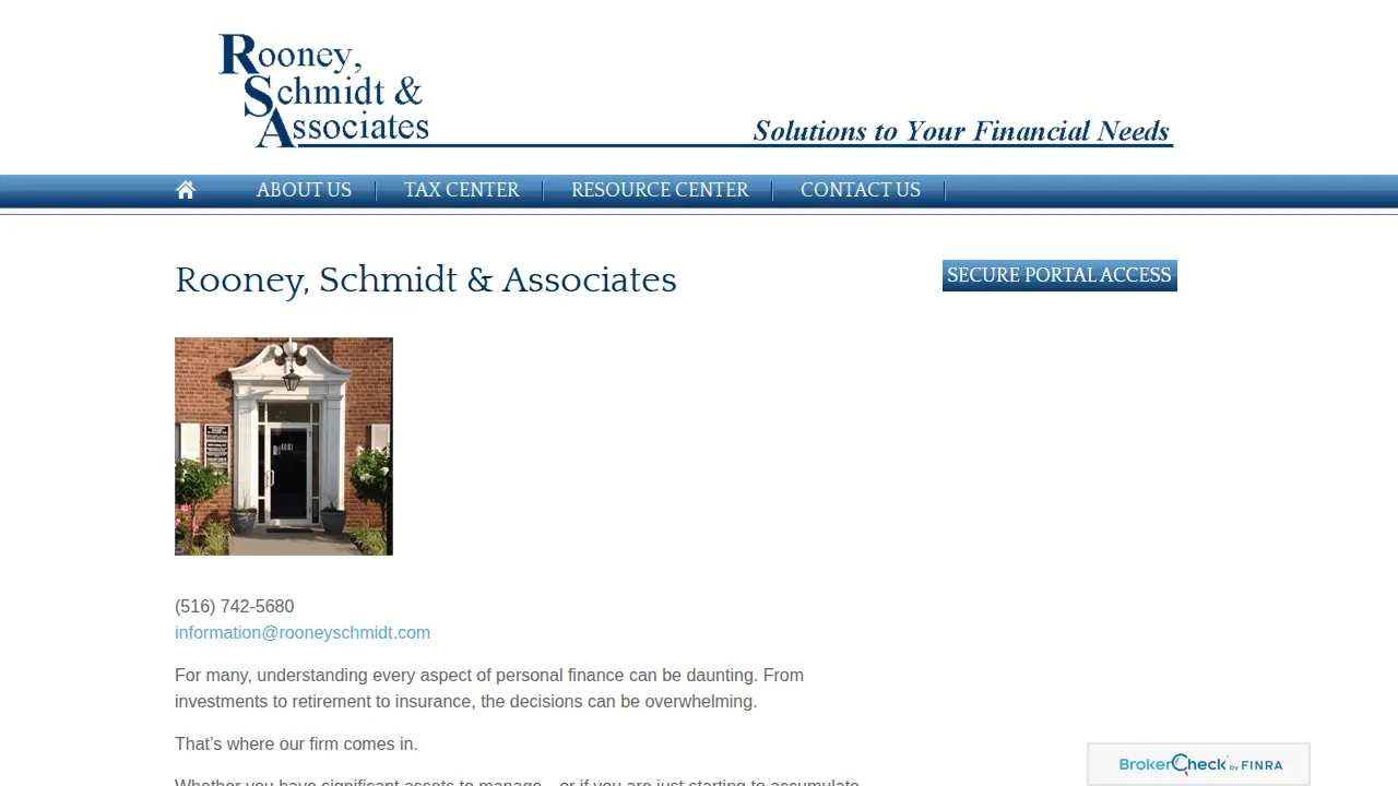 Rooney Schmidt & Associates Inc. page