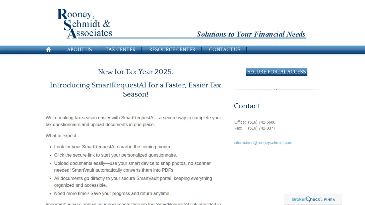 Rooney Schmidt & Associates Inc. page
