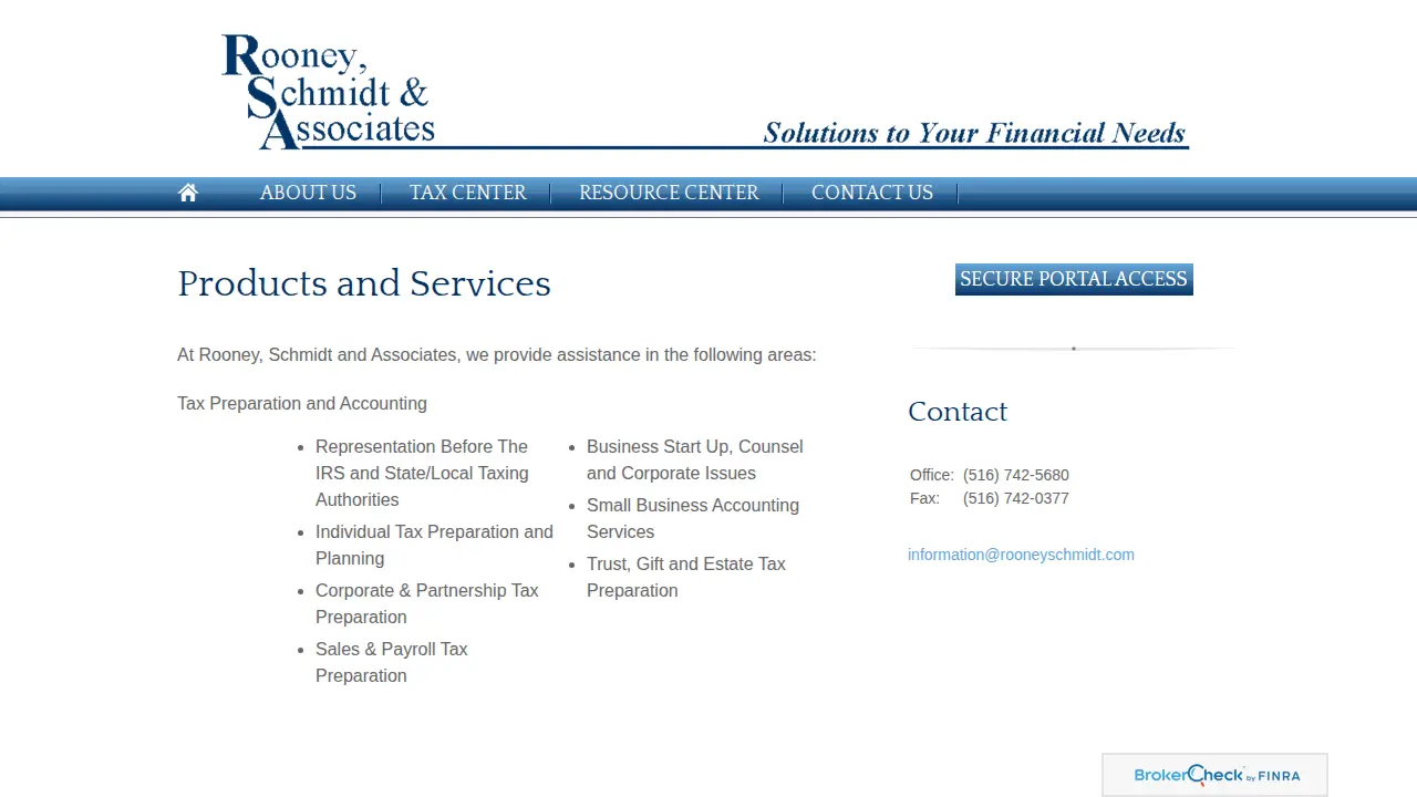 Rooney Schmidt & Associates Inc. page
