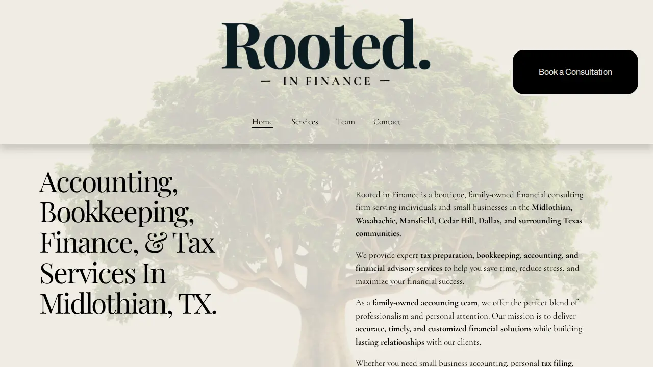 Rooted in Finance | CPA, Bookkeeping, & Tax Services