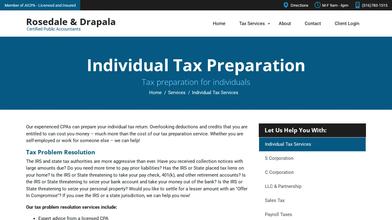 Rosedale & Associates page