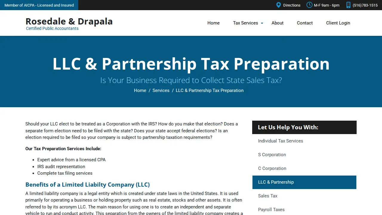 Rosedale & Associates page