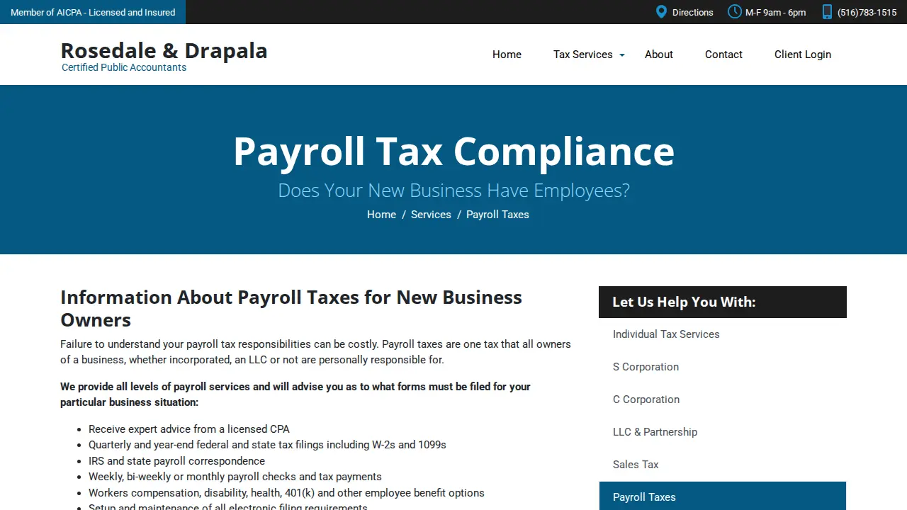Rosedale & Associates page