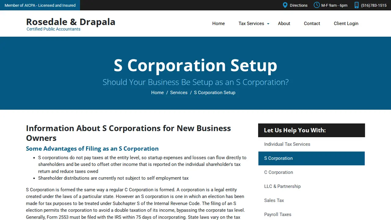 Rosedale & Associates page